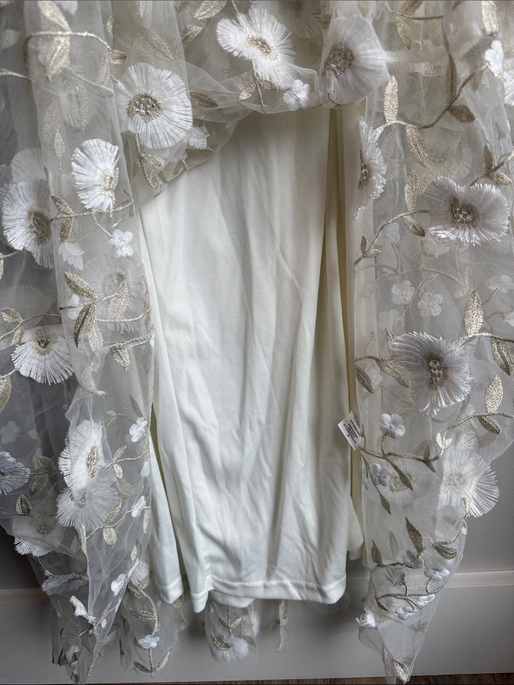 ARULA Ivory Floral Embroidered Maxi Dress - Picture 9 of 14